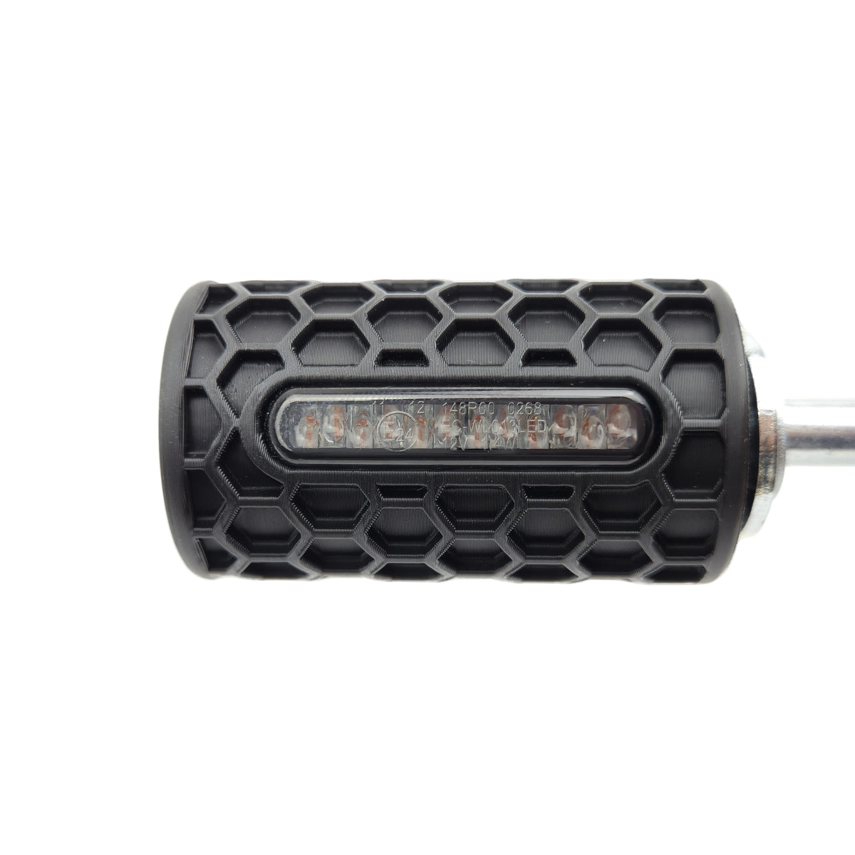 2x 4in1 LED Sturzpads, schwarz + getönt, 12V Moped Blinker hinten