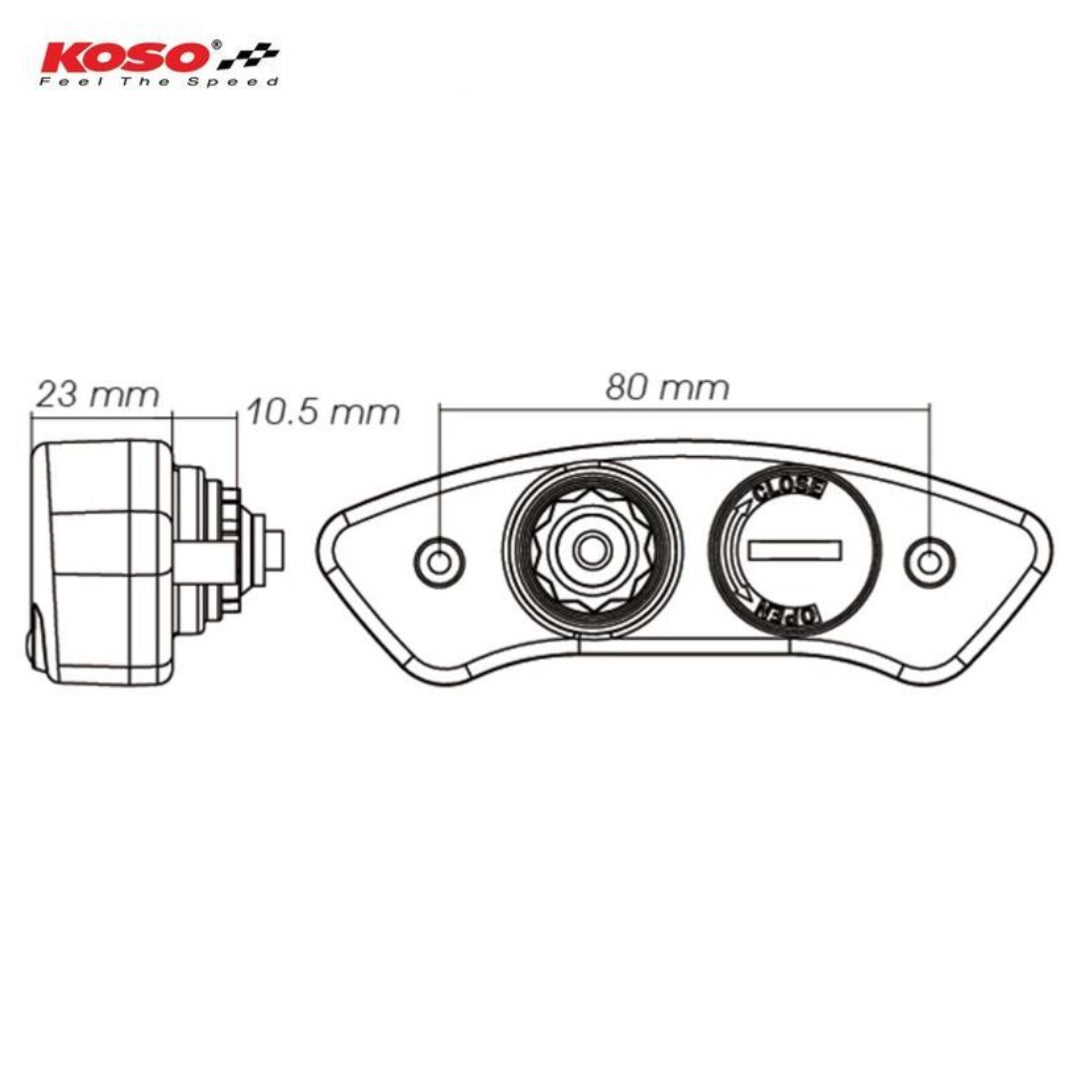 KOSO Tacho DB EX-02 digital mit ABE – schwarz