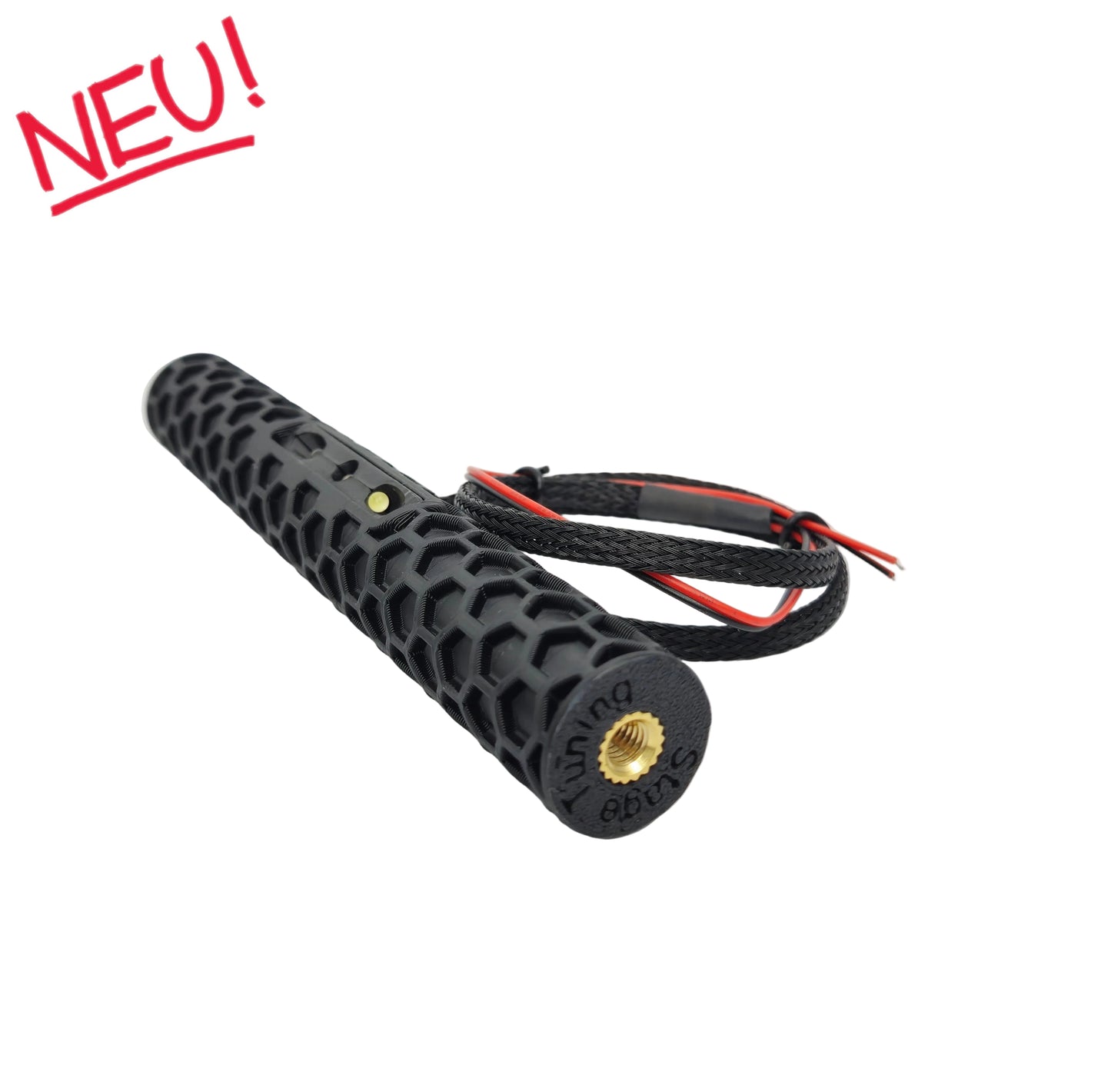Aufbockstrebe mit Kennzeichenbeleuchtung, Waben Optik, 12V LED