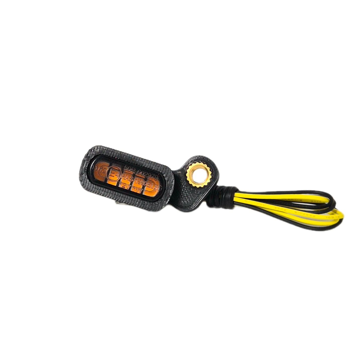 2x LED universal Lenkerblinker, schwarz + getönt, E-geprüft, 12V Blinker vorne