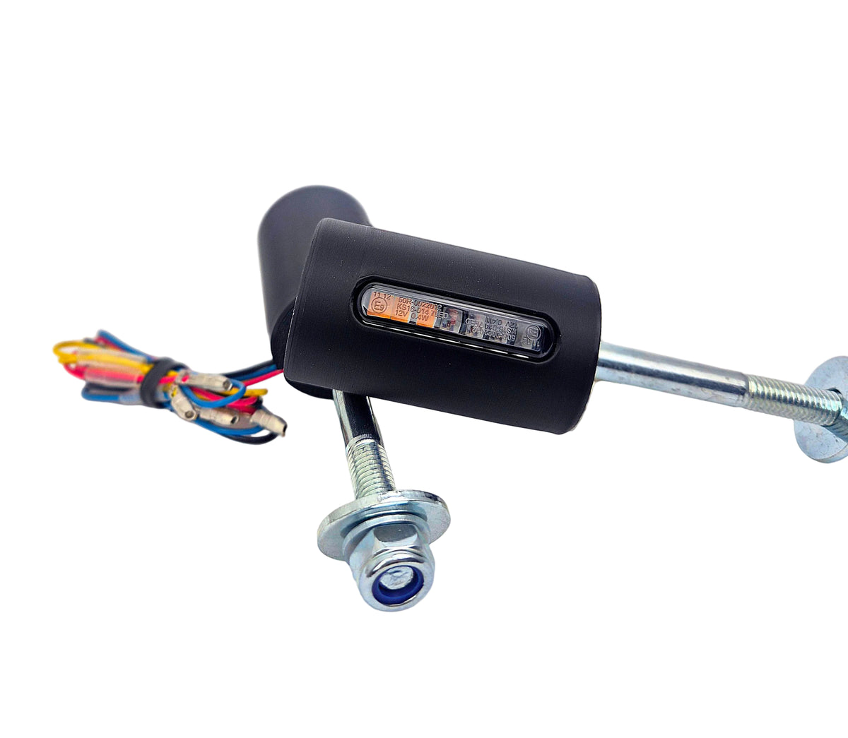LED Blinker Set, 2x Lenkerblinker E-geprüft, 2x 4in1 Sturzpads, 12V, getönt