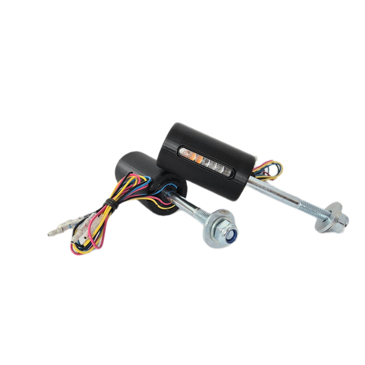 LED Blinker Set, 2x Lenkerblinker E-geprüft, 2x 4in1 Sturzpads, 12V, getönt