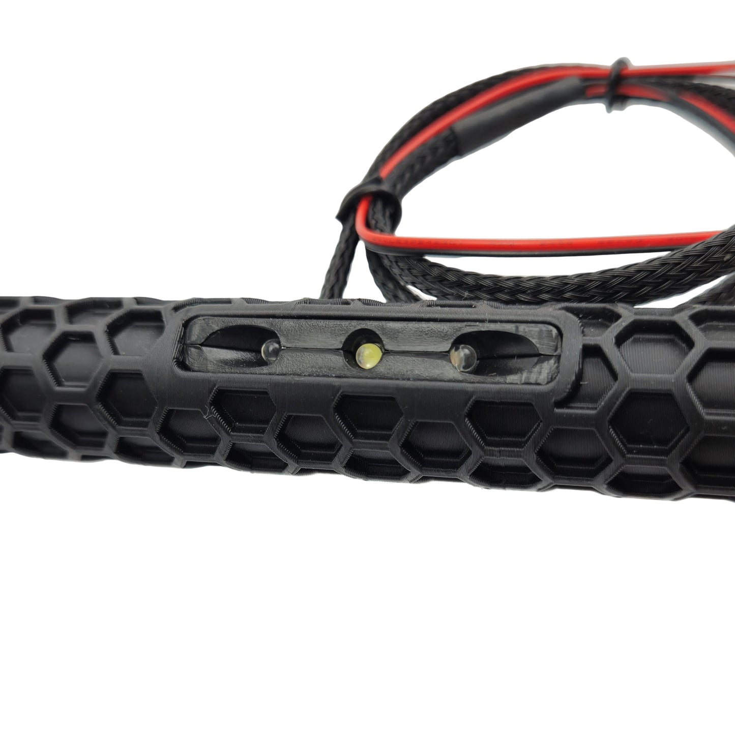 Aufbockstrebe mit Kennzeichenbeleuchtung, Waben Optik, 12V LED