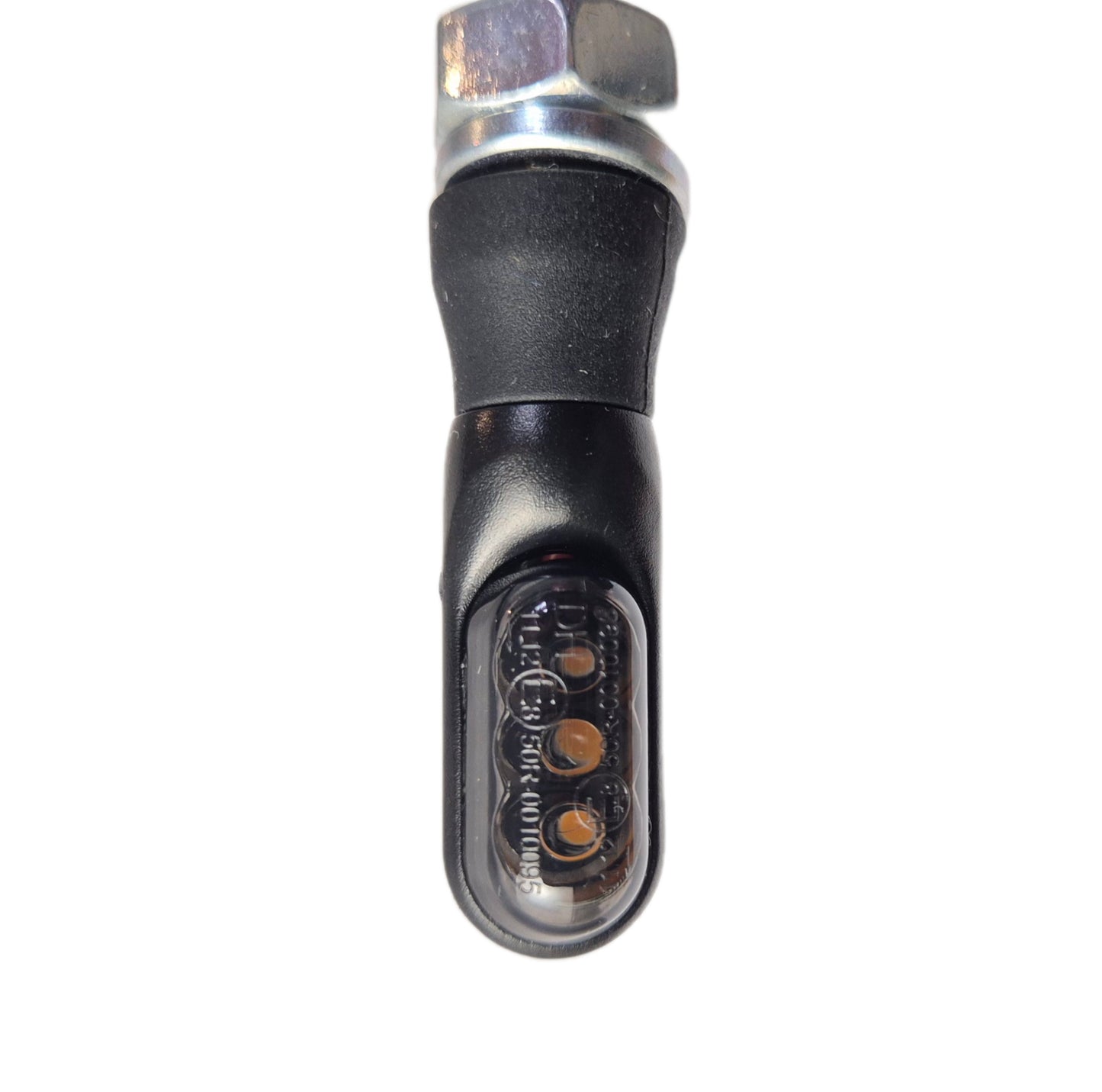 2x LED Miniblinker, universal schwarz + getönt, E-geprüft, 12V Blinker